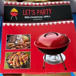 Red BBQ Charcoal Grill